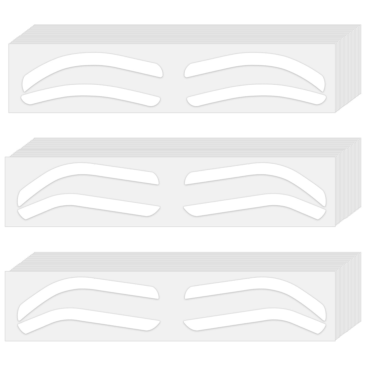 60 Pcs Eye Brow Stencils for Women Airbrush Eyebrow Stickers Stencils Eyebrow Shape Tape Disposable Eyebrows Design Stencil Eyebrows Stamp Airbrush Brows Tape for Eye Brow Tinting Makeup 3 Shapes