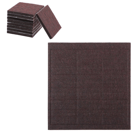 18Pcs Square Felt Furniture Pads, Ymapinc 2 inch x 2 inch Self Adhesive Cuttable Anti Scratch Floor Protectors for Furniture Legs Felt Pads for Furniture Feet Hardwood Floor (Brown)