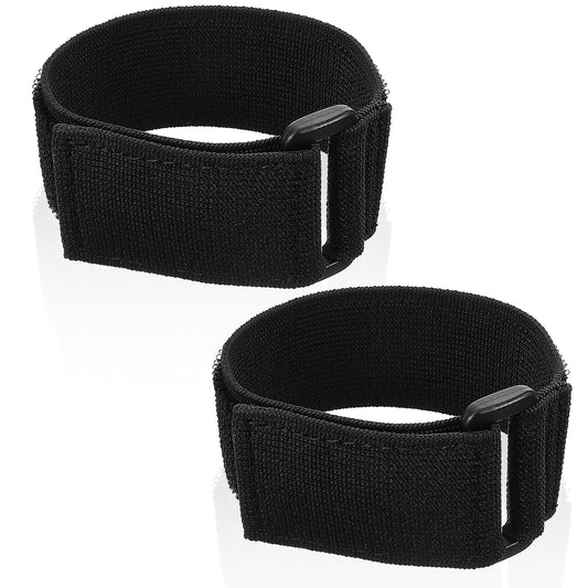 Teaaha 2PCS Boot Straps Nylon Cowboy Boot Bands, Adjustable Ankle Strap Elastic Pant Leg Straps Wraps for Biking, Fishing, Hiking, Wading (Black)