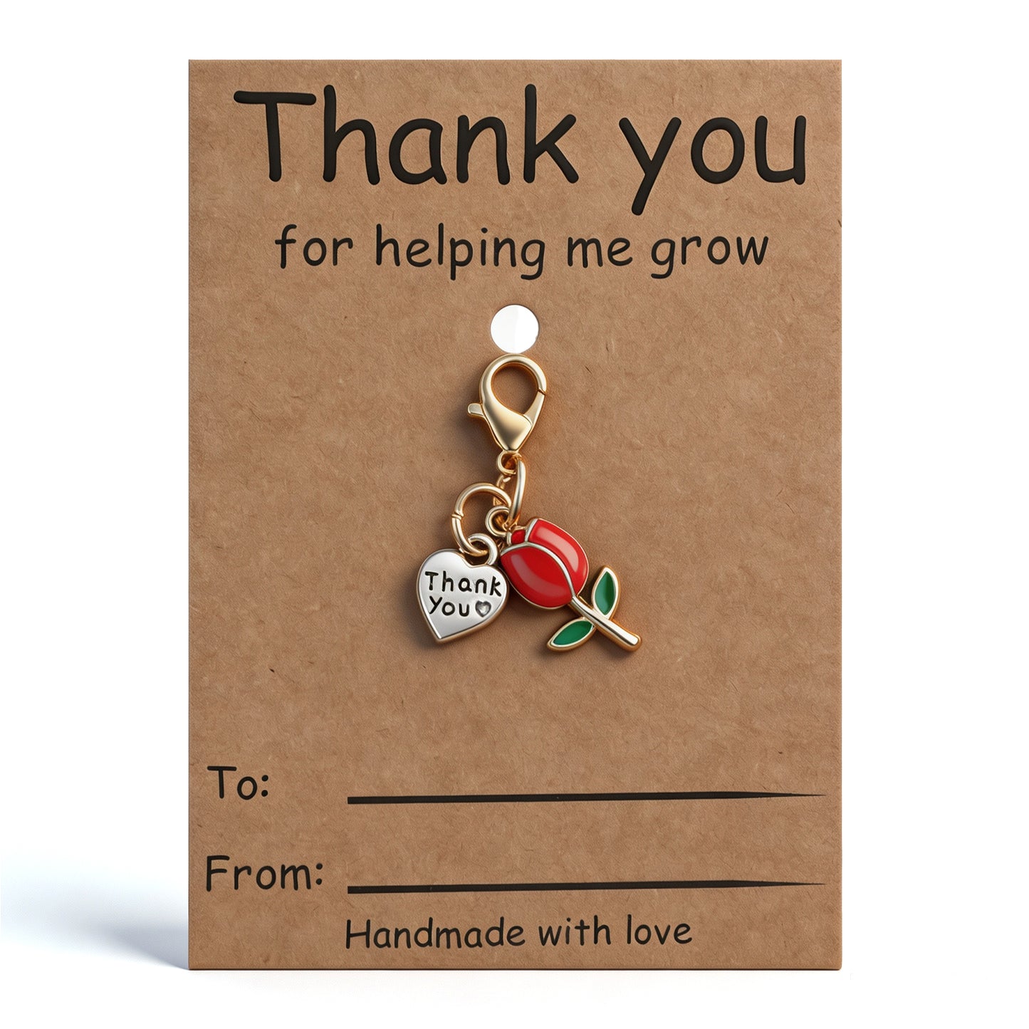 Ouligay Tulip Keychain Thank You Teacher Gifts Flower Keychain