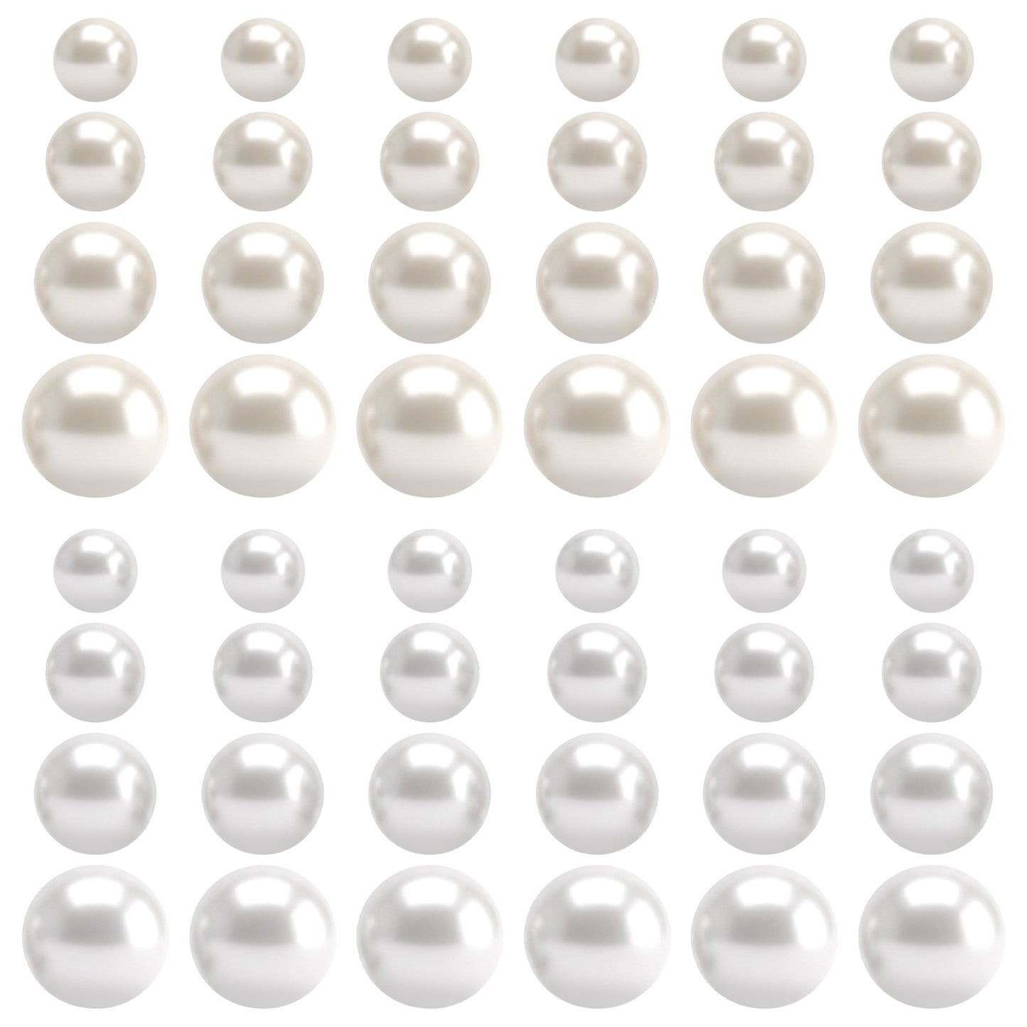 RAHHLIZS 12 Pairs Pearl Earring Studs, White Pearls Stud Earrings for Women