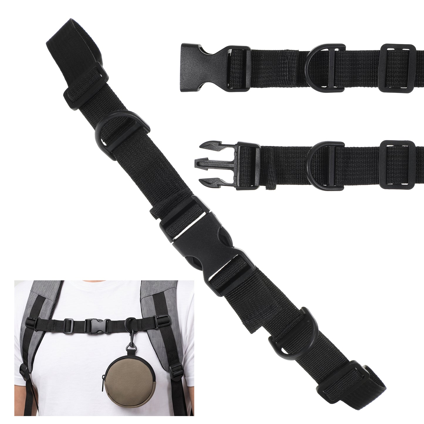 RAHHLIZS 2pcs Backpack Chest Strap, Chest Strap For Backpack