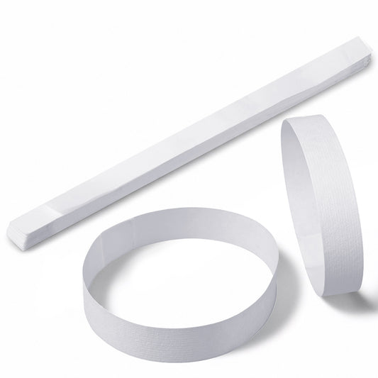 100 PCS Money Bands for Bills Money Wrappers for Bills Currency Straps Self-Adhesive Sealing Currency Straps Wraps to Organize for Banks Restaurants and Businesses (White)