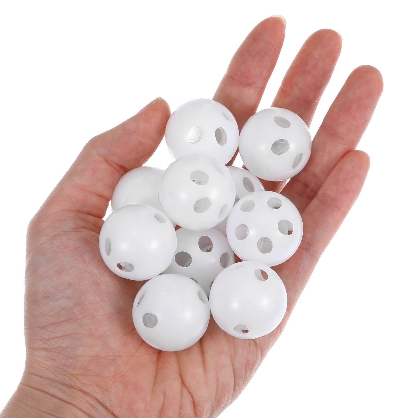 20 Pcs White Rattle Balls Inserts for Animal Puppet Doll, Baby Rattle Toys, Noise Maker Insert Rattle Toy for Rattles and Plush Rings Pet