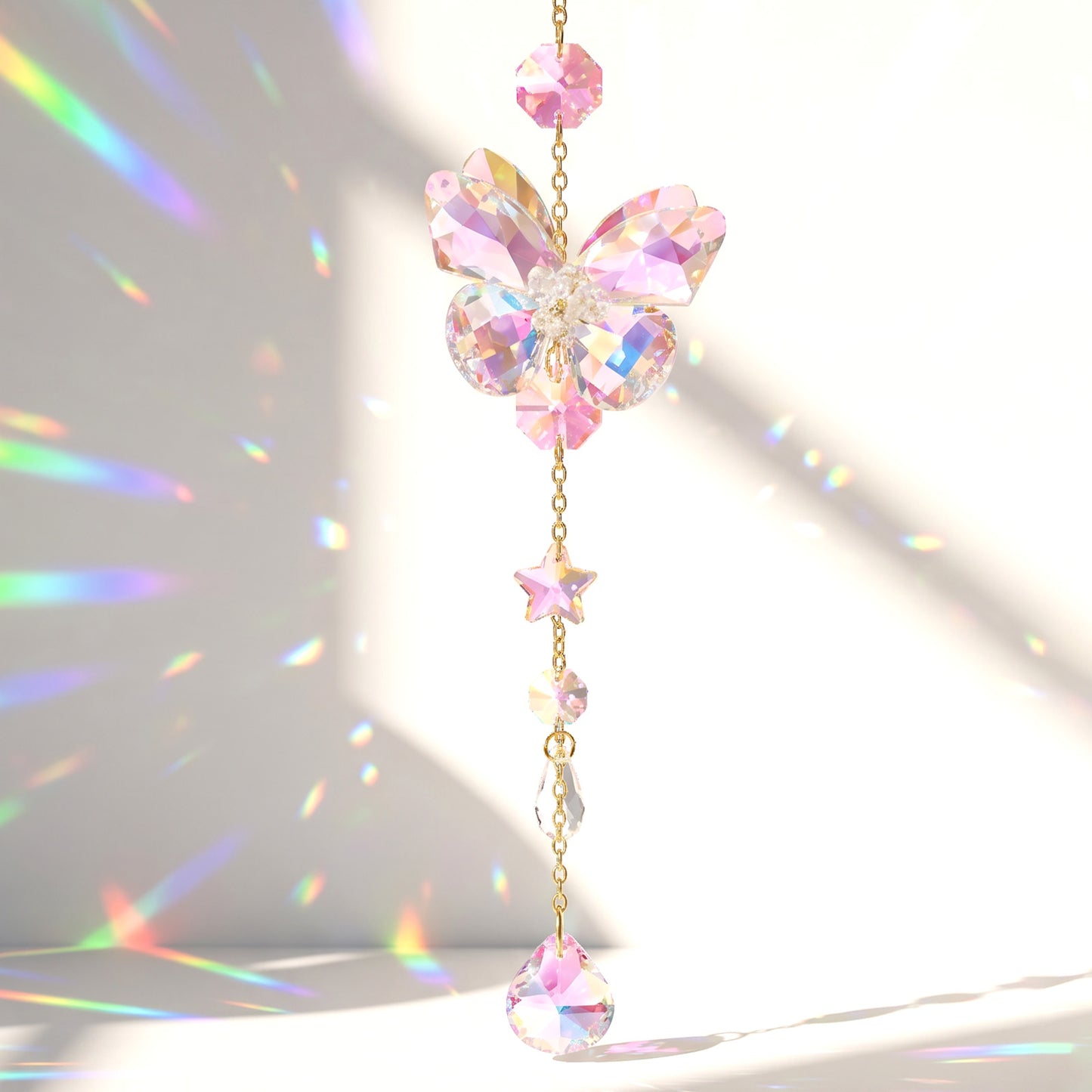 RAHHLIZS Sun Catcher Crystal Butterfly Suncatcher Light Catcher (12.99n)