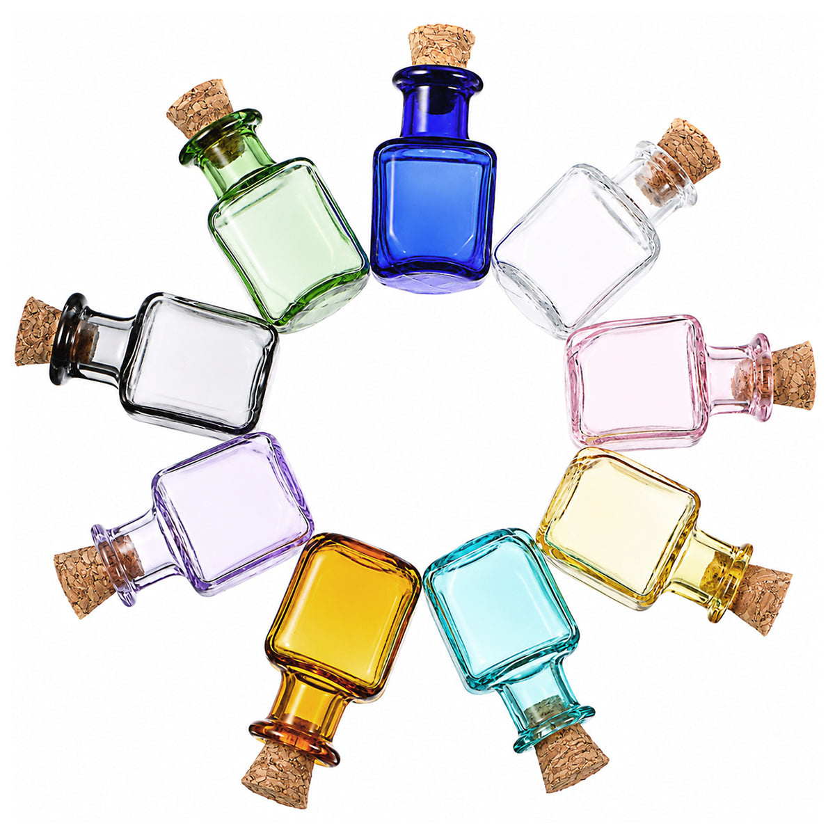 Bnehmb 9 PCS Mini Potion Bottles with Cork 2ml Tiny Glass Jars Spell Jars