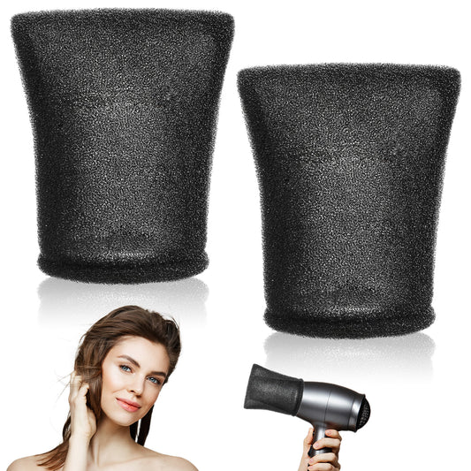 2PCS Hair Dryer Sock Diffuser Cover, Travel Hair Diffuser Cap, Universal Blow Dryer Cap, Sponge Hair Dryer Attachment for Home and Travel