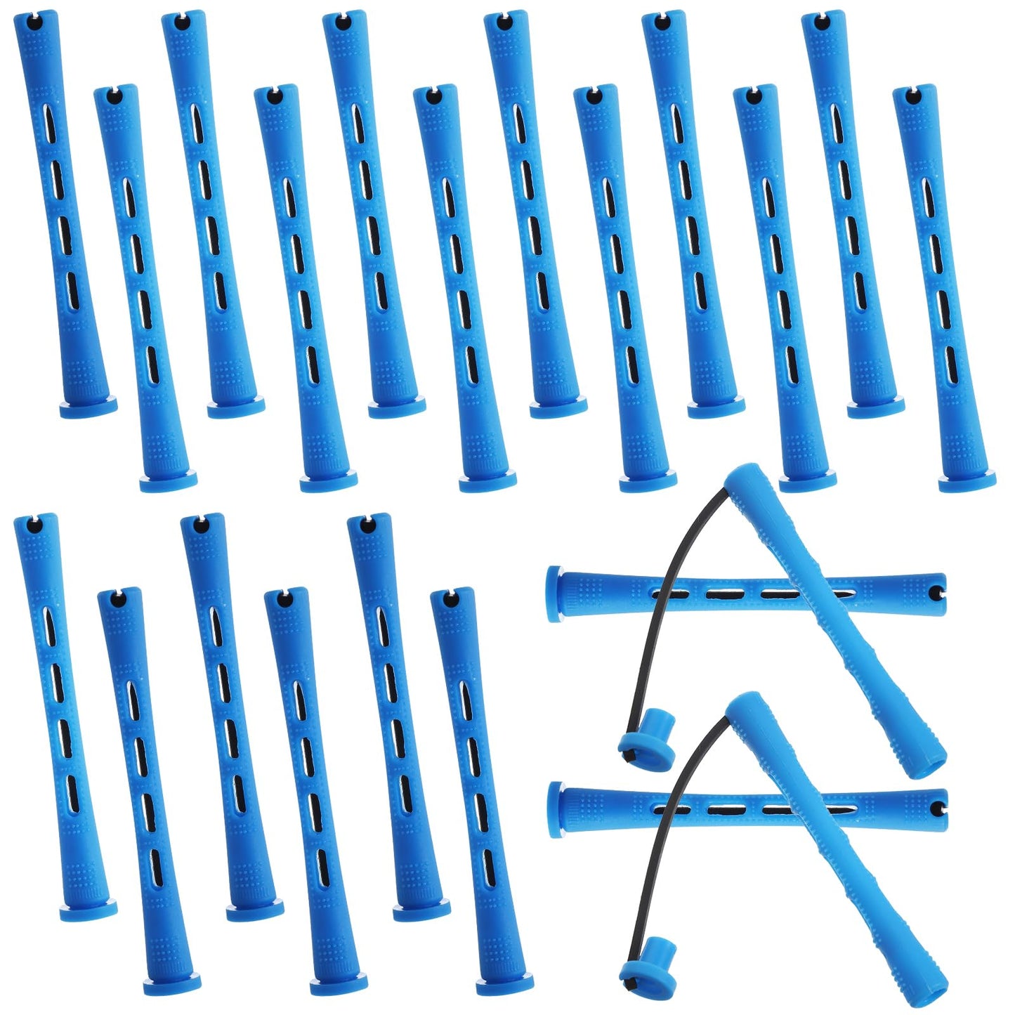 40 Pcs Perm Rods Set for Natural Hair Small Plastic Cold Wave Rods Perming Rod Rollers Curling Rod Women Diy Hairdressing Tools Curlers for Long Short Natural Hair Hairdressing Tools(Blue)