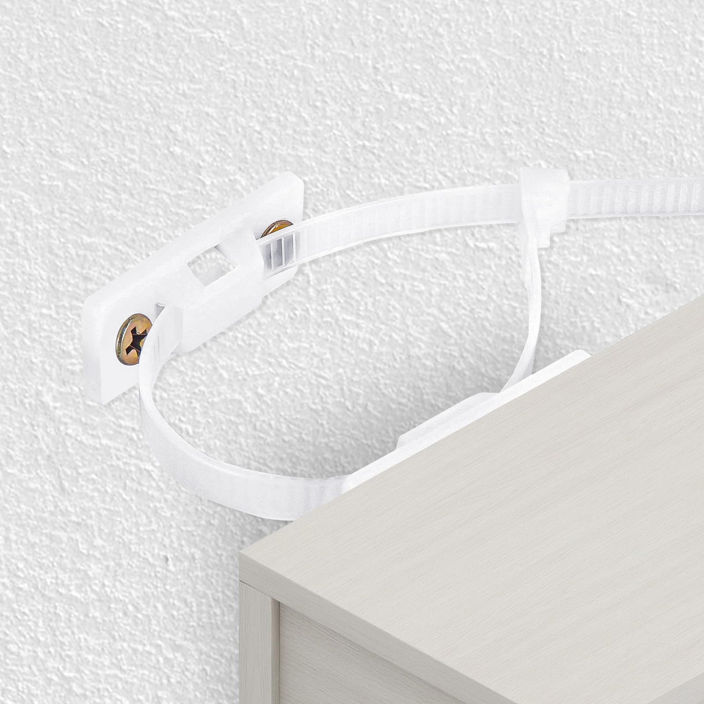 Teaaha 10PCS Baby Proofing Furniture Straps - Anti-Tip Wall Anchors, Earthquake Resistant Safety Straps to Secure Dressers and Protect Toddlers from Falling Furniture (Child Safety)