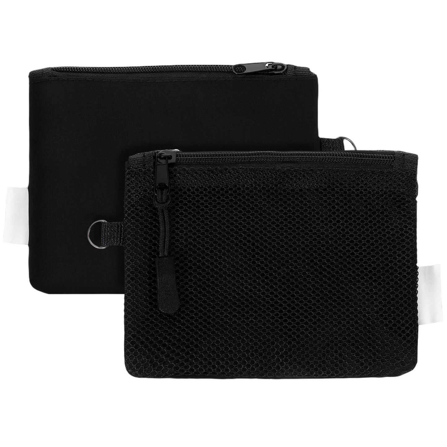 Chsoejuf 2 Pack Small Pouches with Zipper Double Layer Mini Organizer Mesh