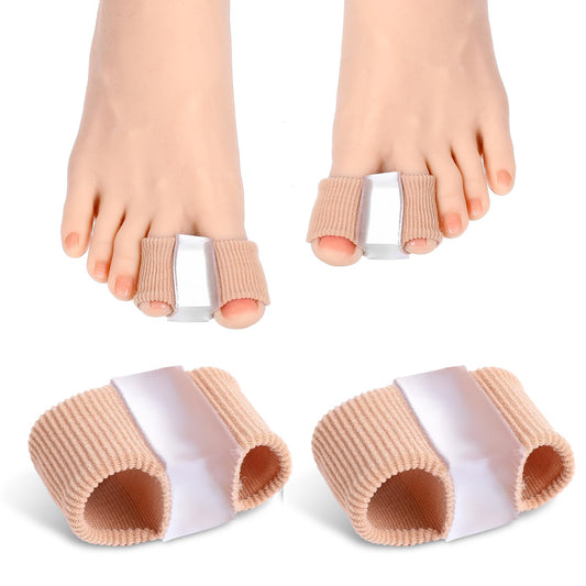 2PCS Toe Separators, Gel Spacer Separators, Soft Skin Friendly Hammer Corrector, Bunion Corrector for Overlapping Toe with Soft Gel Lining, Hammer Toe Corrector for Women Men