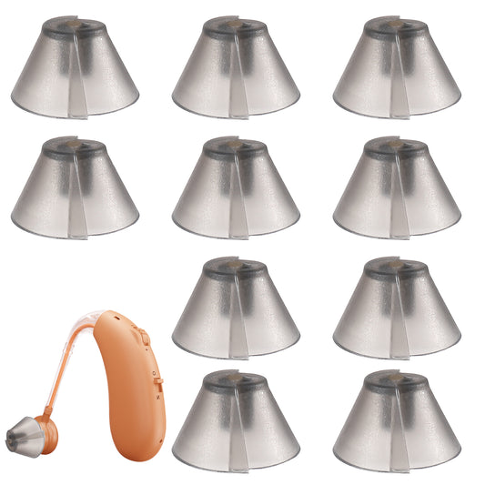 10 Counts Hearing Aid Ear Tips Replacement Fit, Ymapinc Standard Hearing Aid Domes Comfortable Tulip Domes Ear Accessories Kit Perfect for Open Air Open Fit