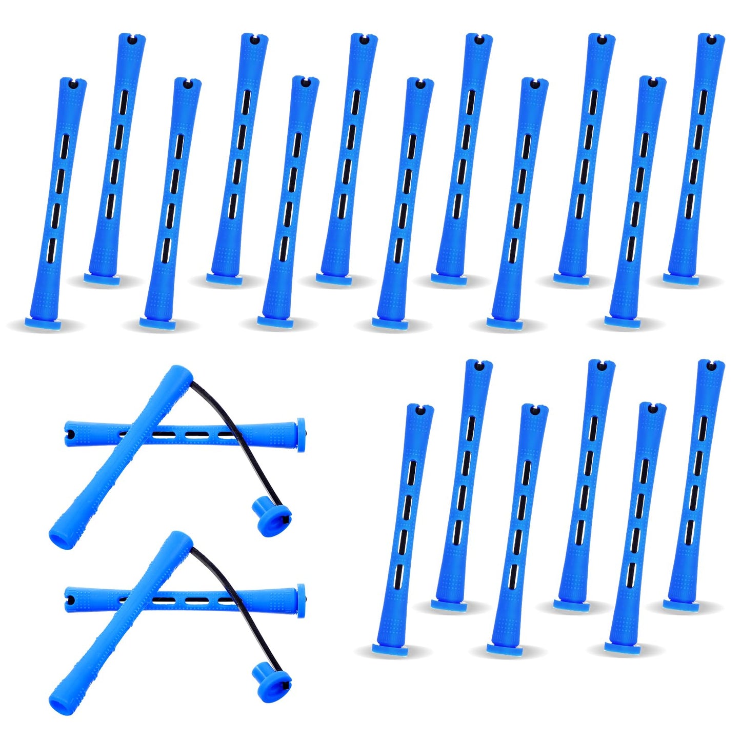 20 Pcs Perm Rods For Short Hair Small Plastic Hair Perming Rods And Rollers Hair Curling Roller Rods Hair Perm Rods Perm Rods Medium For Long Hair (0.35 Inches, Blue)