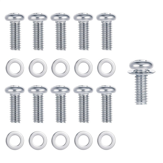 10 PCS M4 X 10mm Screws with 10 Washers Monitor Mounting Screws TV Mount for Back of TV Grouphead Screen Monitor Stand Phillips Head for Wall Arm