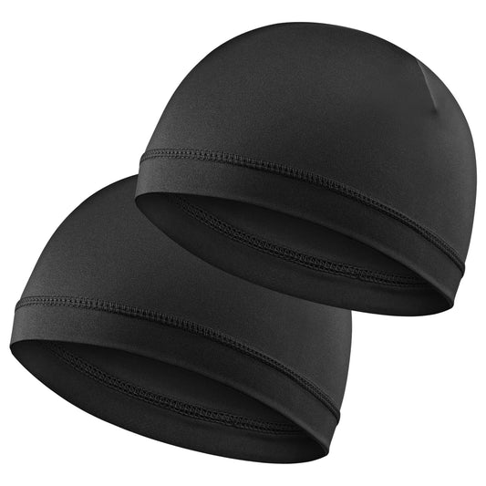 Xindojuz 2 PCS Stocking Caps for Men, Black Silk Wave Caps for Black Men, Shower Hair Bonnet for Sleeping Cap, Good Compression over Velvet Durags for Men Silky Unisex Adults Soft Breathable Stain Cap