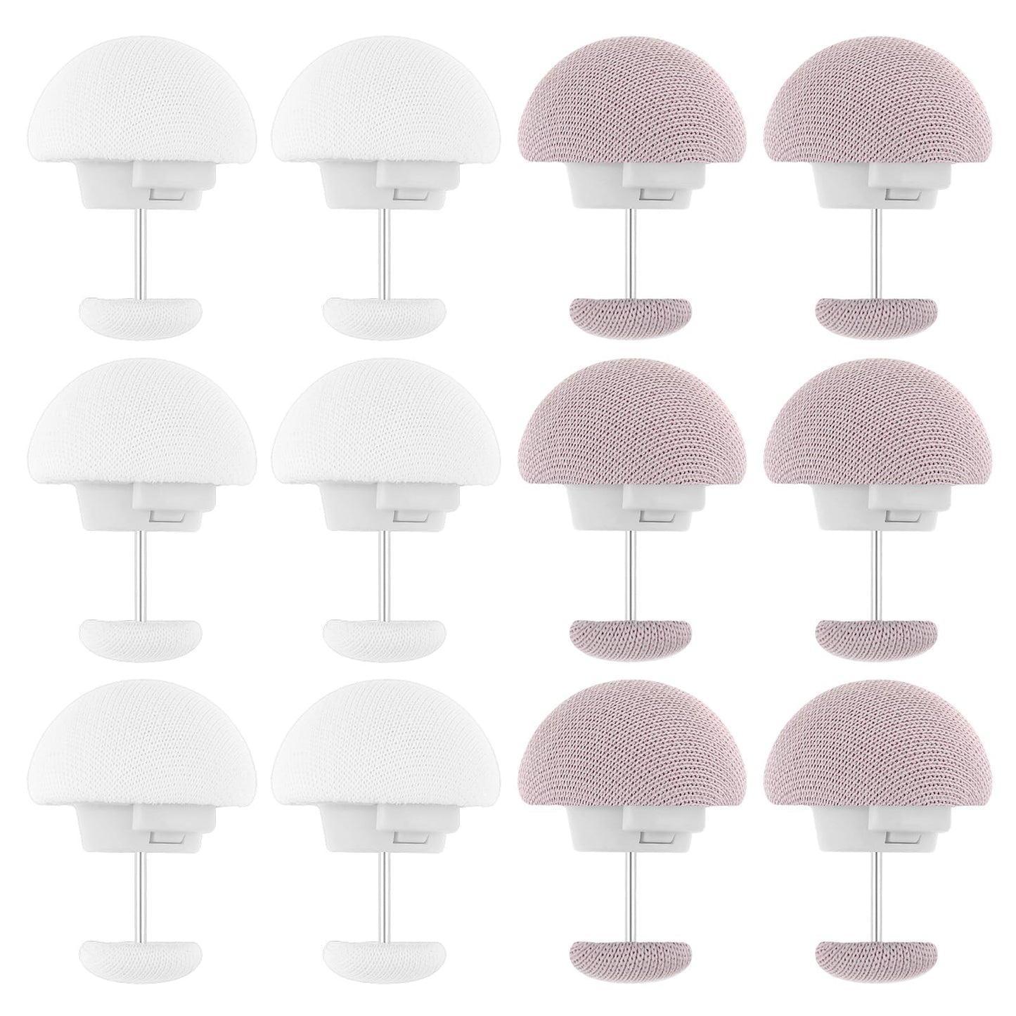 Teaaha 12 Sets Duvet Clips - Soft Fabric Comforter Cover Pins, Double-Sided Non-Marking Fixator Fasteners for Quilts, Cushions, and Curtains (White & Grey)