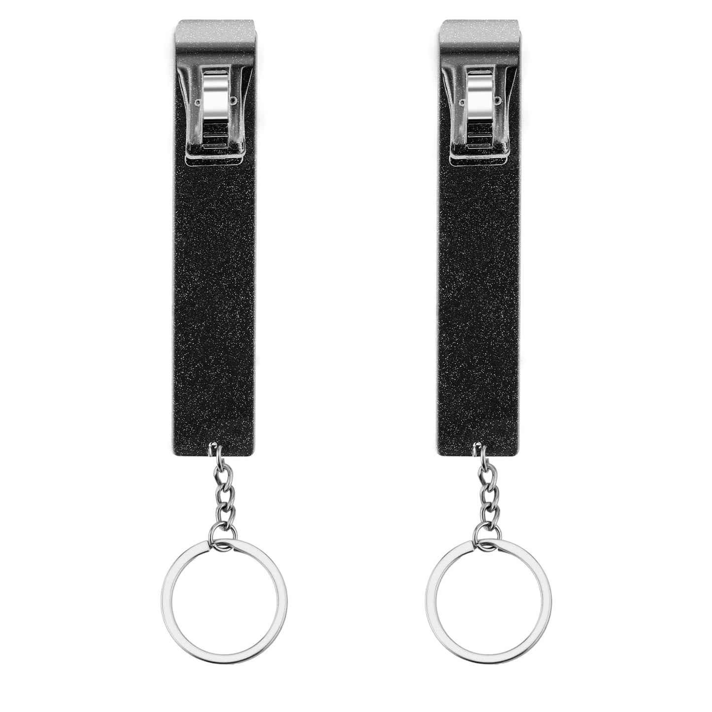 Teaaha 2 PCS Card Grabber for Long Nails Keychain, Cute Credit Card Puller Clip for Long Nails Portable Acrylic Atm Card Clip Keychain Debit Bank Card Grabber for Women Men Black