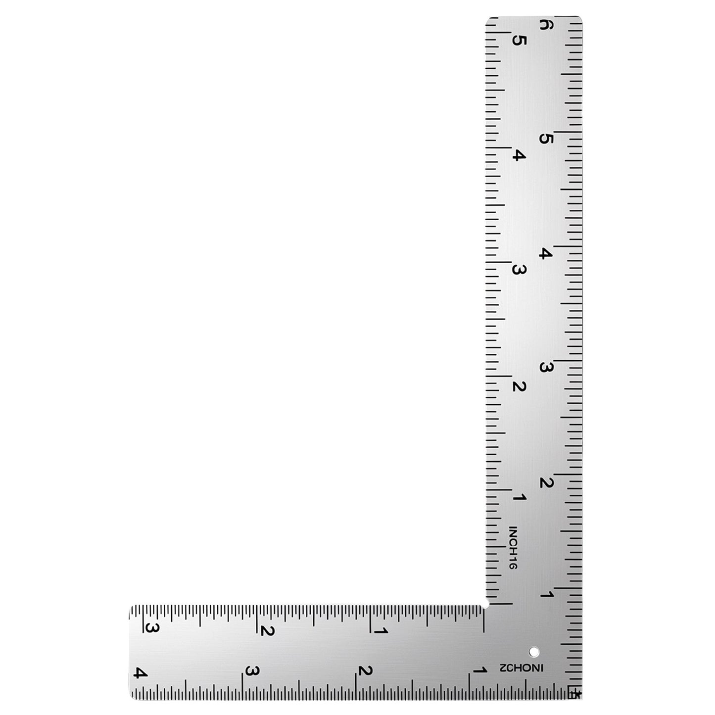 Stainless Steel L Shaped Ruler 4 inch by 6 inch Right Angle Ruler Metal Square for Engineer Carpenter