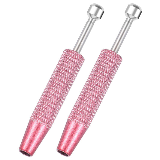 2Pcs Mini Grabber Pen Stainless Steel 4-Claw Pickup Tool for Small Parts Pickup IC Grabber Chips Claw Holder Electronic Component Jewel Diamond Pearls Gem Tweezers Pink