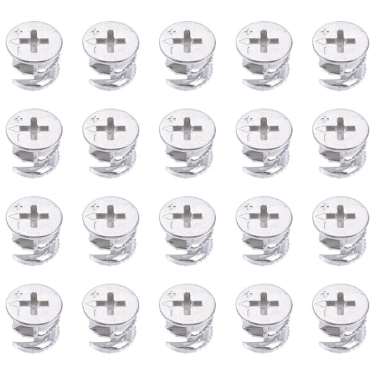 20PCS Cam Locks for Furniture, 15mm X 11mm Furniture Cam Lock Fasteners, Cabinet Hardware Cams Lock Screw Nuts for Connecting and Repairing Furnitures