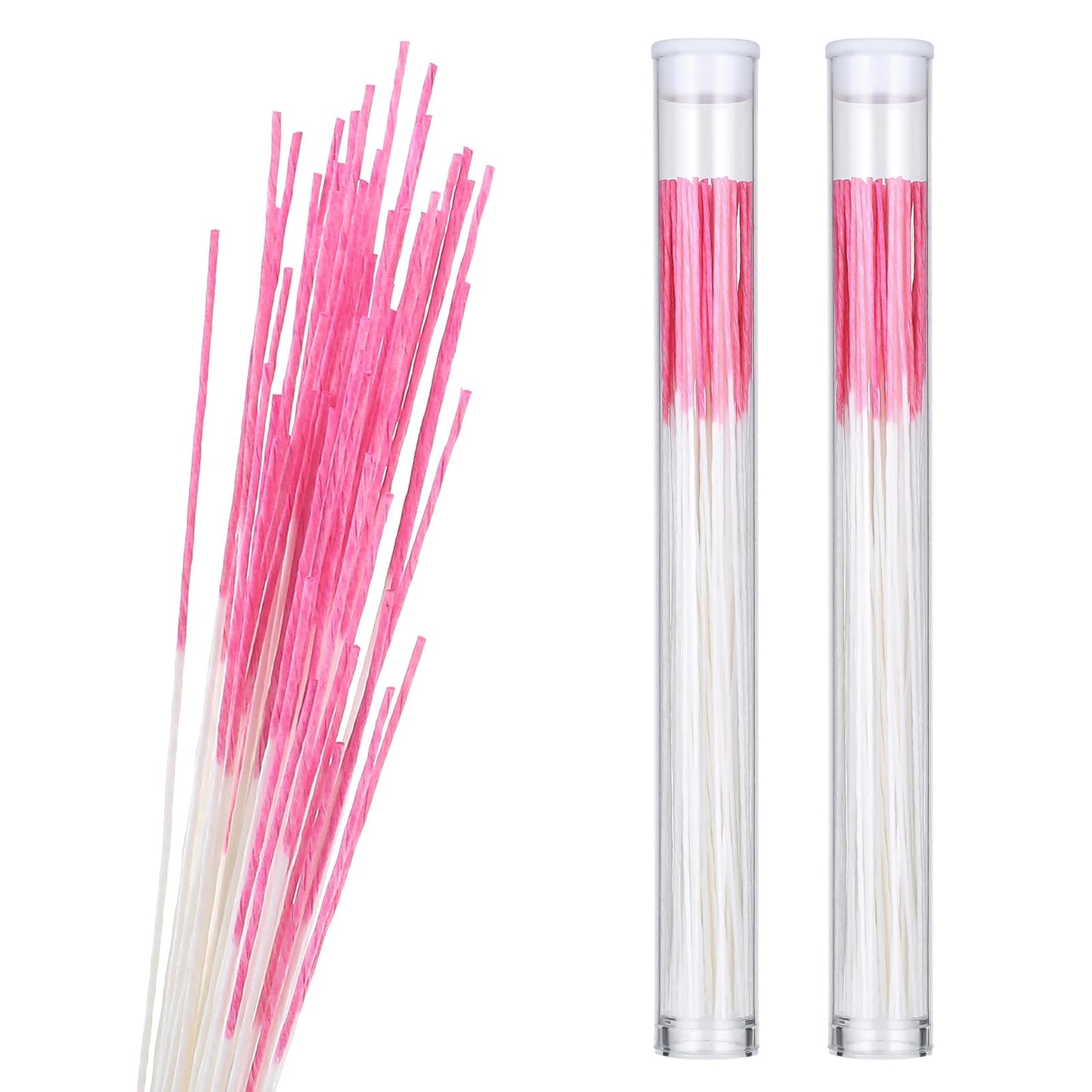 320 Pcs Ear Hole Cleaner Floss Piercing Cleaner Floss Disposable Piercing Aftercare Cleaning Line Nose Ring Cleaners Ear Hole Care Cleaning Tool for Women Men 3.86 Inch (Pink)