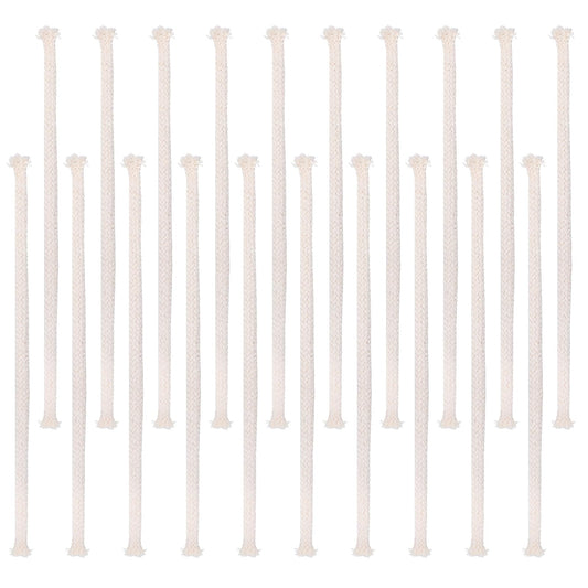 20 Pcs Wicks for Oil Lamps Cotton Wicks for Oil Lamps 0.24" Round Oil Lamp Wicks Kerosene Lamp Wick Torch Wicks Replacement Cotton Braided Lamp Wicks Replacement for Candle Lamp Oil Lamp Wicks Only