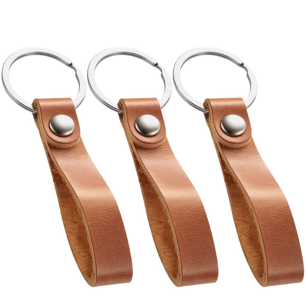 Quvvarly 3Pcs PU Leather Keychain Strap