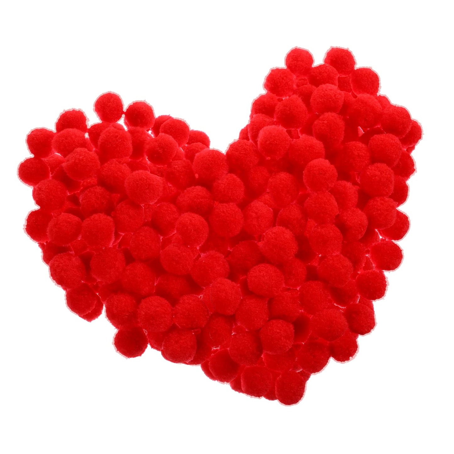 150Pcs Pom Poms 1 Inch Red, Red Pom Poms Craft Small Pom Poms for Crafts Red Puff Balls Fuzzy Pompom Puff Balls Soft and Fluffy Craft Pompoms for DIY Art Creative Crafts Decorations