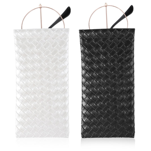 Tyqour 2 Pack PU Leather Sunglasses Pouch Case Soft Eyeglass Case for Women, Portable Glasses Case, Eye Glass Cases, Sunglass Case Soft, Sunglasses Organizer Pouch