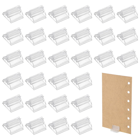 30 Pcs Place Card Holders, 0.75 × 0.75 Inches Acrylic Card Stands Clear Game Card Stands Game Piece Holders Small Wedding Table Place Cards Holder For Cards, Photos, Memos, Pictures Display