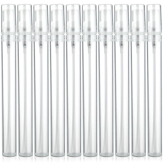 10ml Mini Spray Bottles 10 PCS Tiny Spray Bottle Clear Travel Bottles Mini Travel Spray Bottle Fine Mist Refillable Perfume Atomizer Small Empty Sample Containers Plastic Portable Travel Bottle