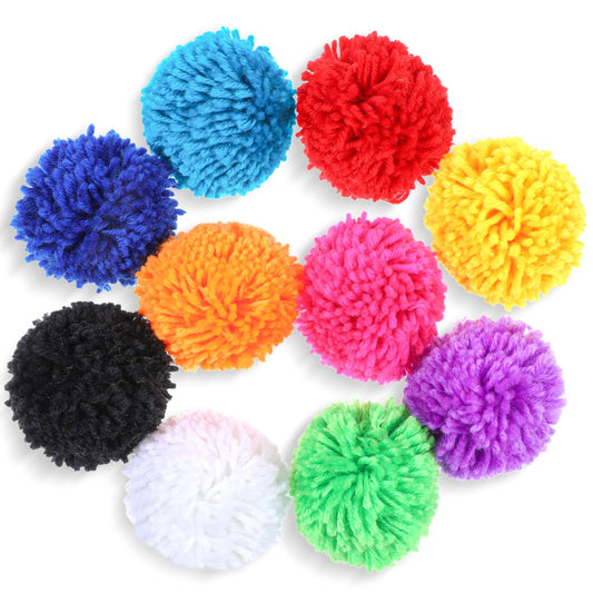10 Pcs Large Yarn Pom Poms 3.1 Inch Made to Order Acrylic Yarn Balls for Hats Party Decorations DIY Craft Pompoms Colorful Pom Pom Balls Extra Large Pom Pom Balls for Crafts (Multi Color)