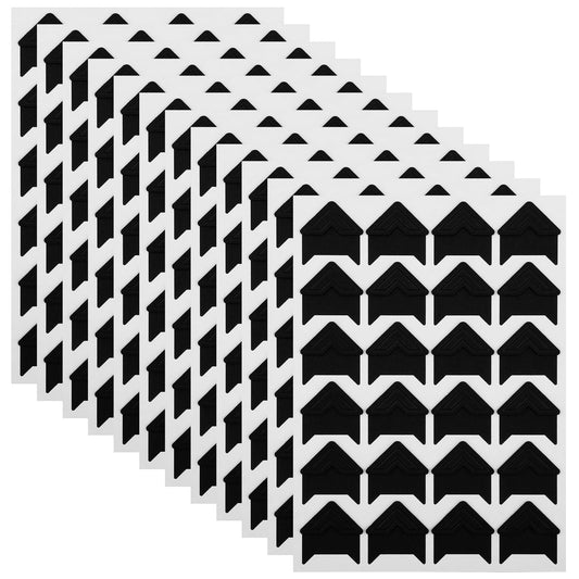 288 Pcs Photo Corners for Scrap Book Photo Corner Stickers Photos Mounting Sticker Self-Adhesive Paper Corner Stickers Black Picture Frame Corners for Memory Books DIY Picture Album Journal (Black)
