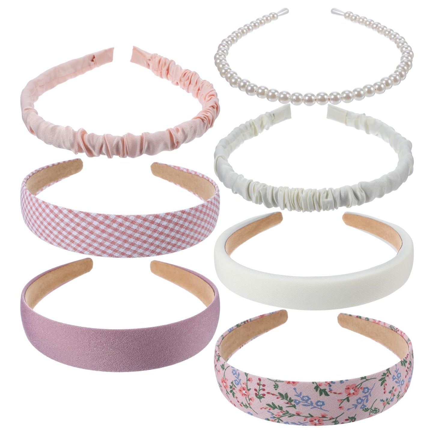 Chsoejuf 7 Pack Cute Headband, Floral Padded Trendy Hair Accessories