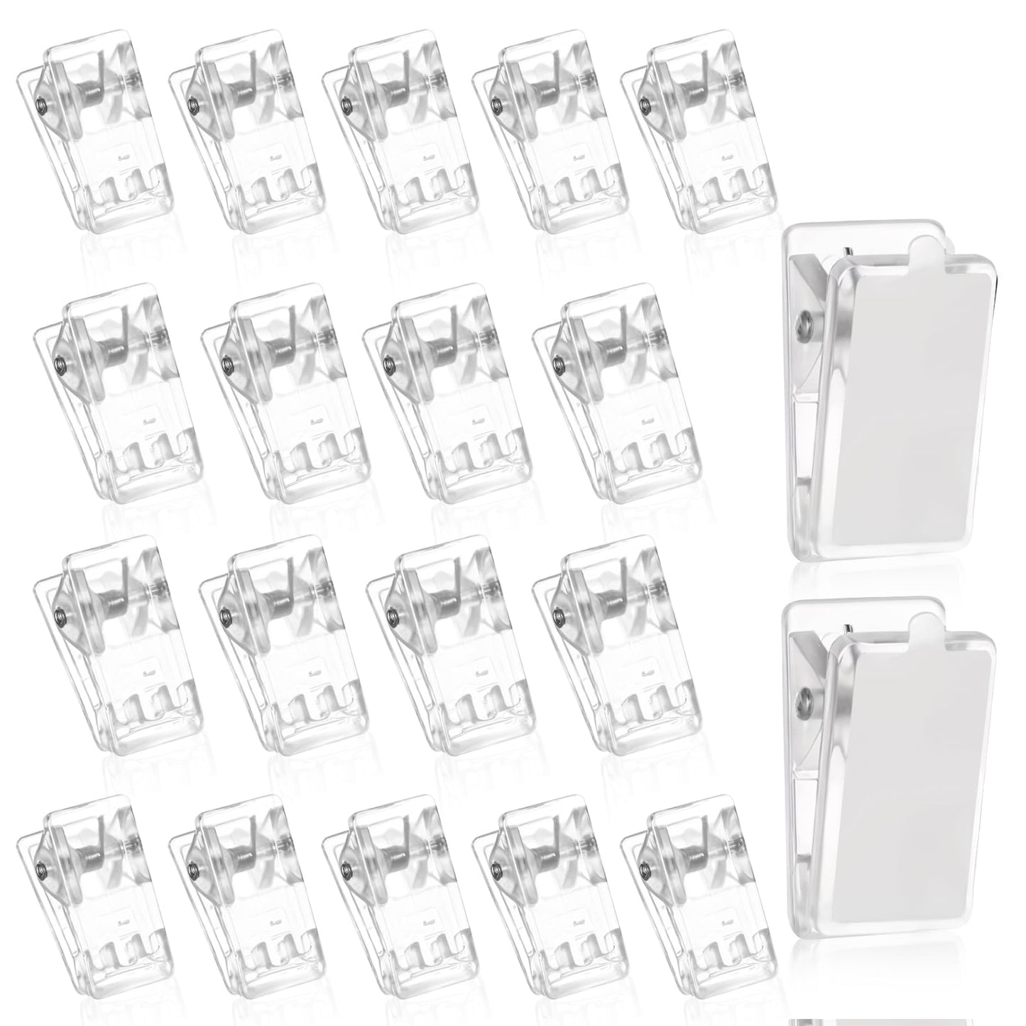 20 Pcs Sticky Clips for Hanging Self Adhesive Clips Tapestry Clips Stick on Clips Plastic Sticky Spring Clips Double-Sided Adhesive Spring Clips for Home Office Christmas Lights Poster Photo Wall Flag