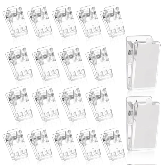 20 Pcs Sticky Clips for Hanging Self Adhesive Clips Tapestry Clips Stick on Clips Plastic Sticky Spring Clips Double-Sided Adhesive Spring Clips for Home Office Christmas Lights Poster Photo Wall Flag