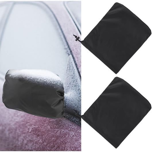 2 PCS Black Side Rearview Protection Cover Snow Ice Mirror Protective Equipment Side View Mirror Cover Winter Waterproof Car Side View Mirror Accessory for Universal Size Protection from Frost Snow
