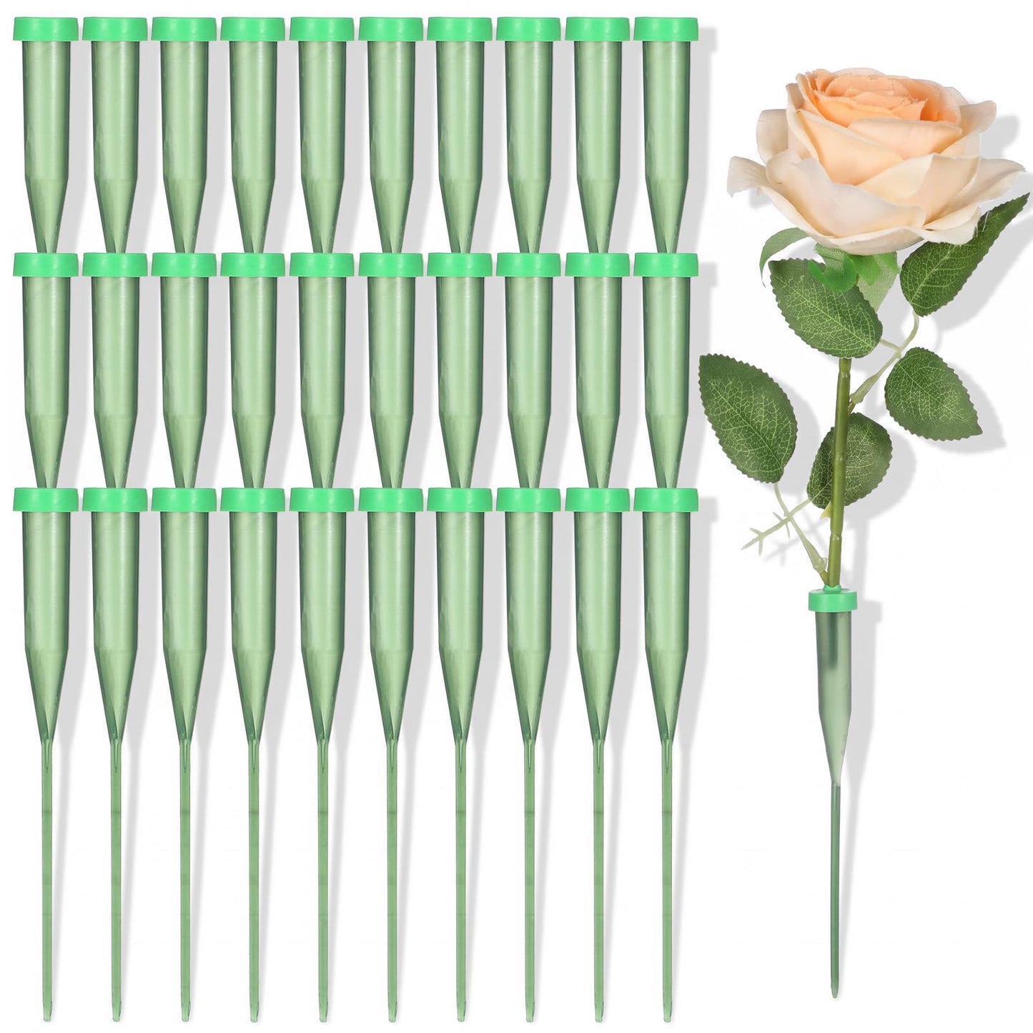 30 PCS Flower Water Tubes with Caps