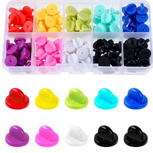 150Pcs Rubber Pin Backs Rubber Pin Backs for Enamel Pins Silicone Pin Backs Colorful Lapel Pin Backings Backingswith Blank Pins Backs Lapel Pin Backs Keepers for Brooch Tie Hat Badge Insignia