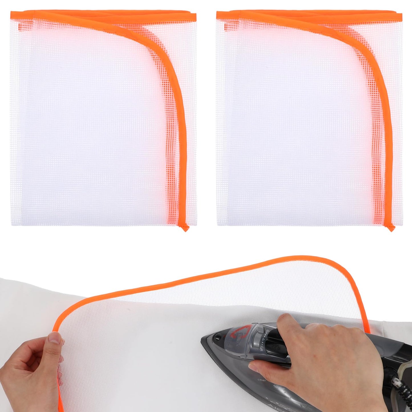 2 PCS Pressing Cloth for Ironing, 23.6×15.8 Inch Protective Ironing Scorch Mesh Cloth Scorch-Saving Ironing Board Cover Protector Insulation Pad for Sewing and Ironing Cloth to Protect Clothes