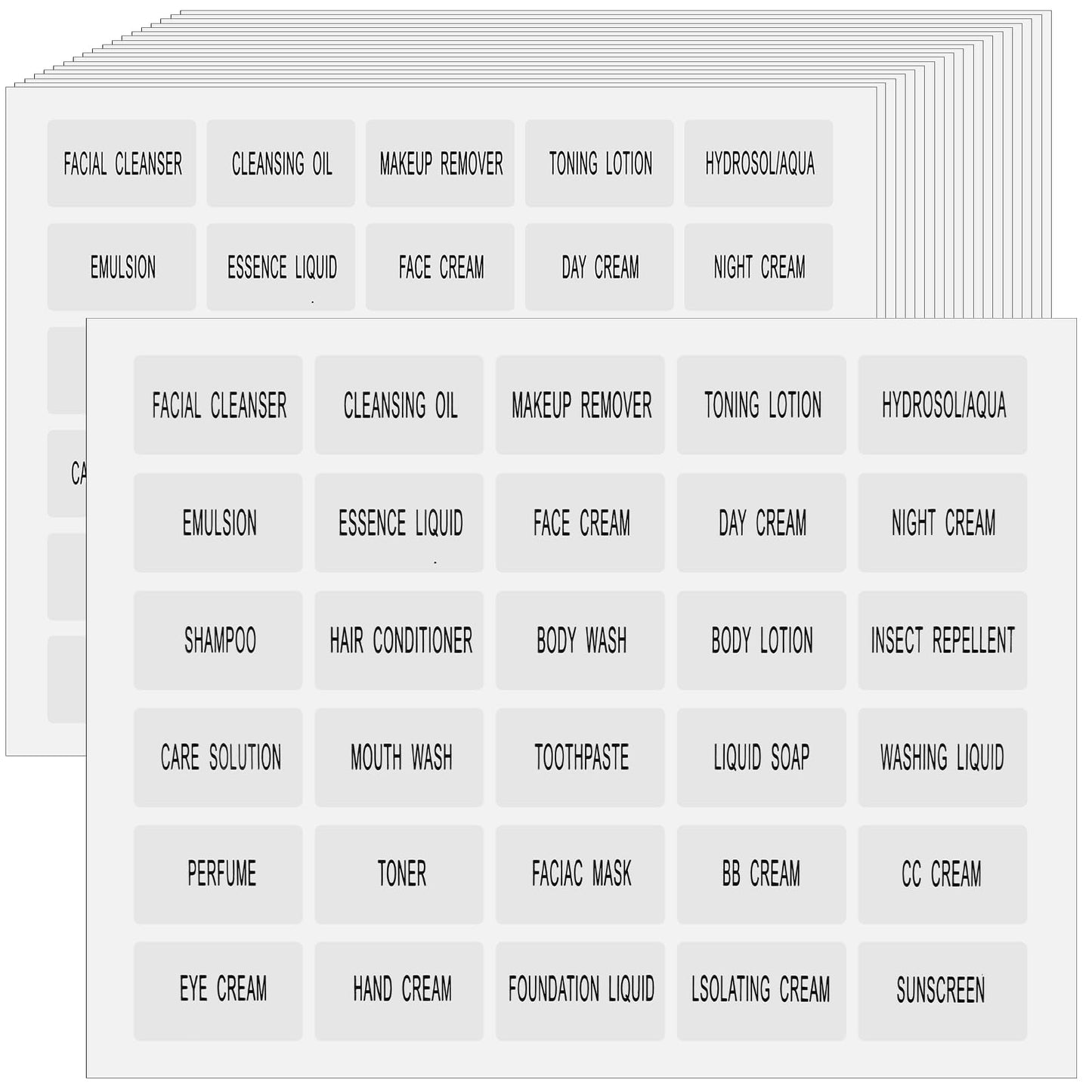 600 Pcs Waterproof Sticky Labels for Toiletry Bottles,Mabor Waterproof Labels for Bottles(20 Sheets),Sufficient Quantity-Share The Wonderful Labels with Friends Traveling