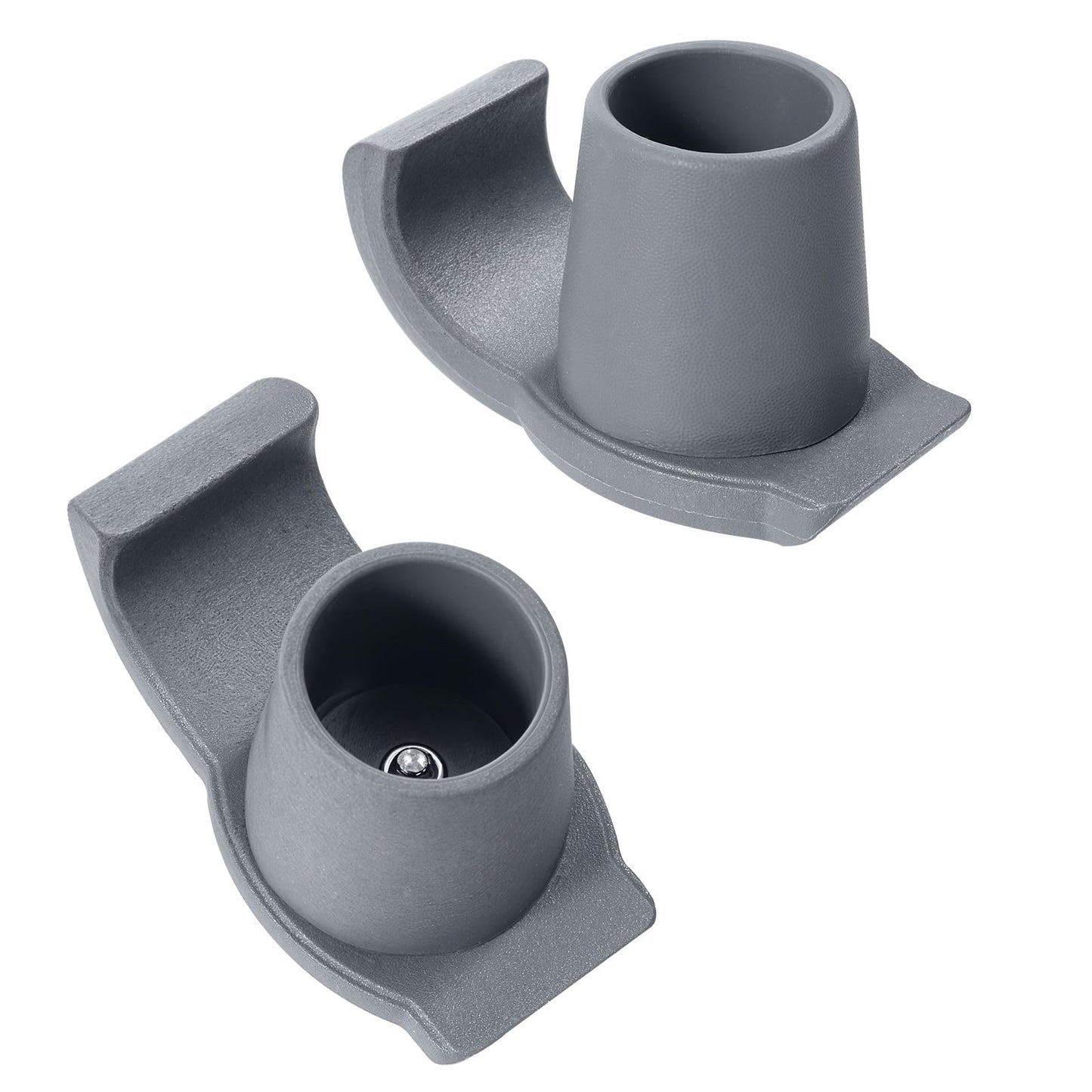 Walker Glides for Folding Walker 2 Pack Walker Feet Sliders for Walkers Skis for Walkers for Seniors Universal Fit Walker Accessories Walker Feet Replacement Easy to Use Rubber Walker Glides (Grey)