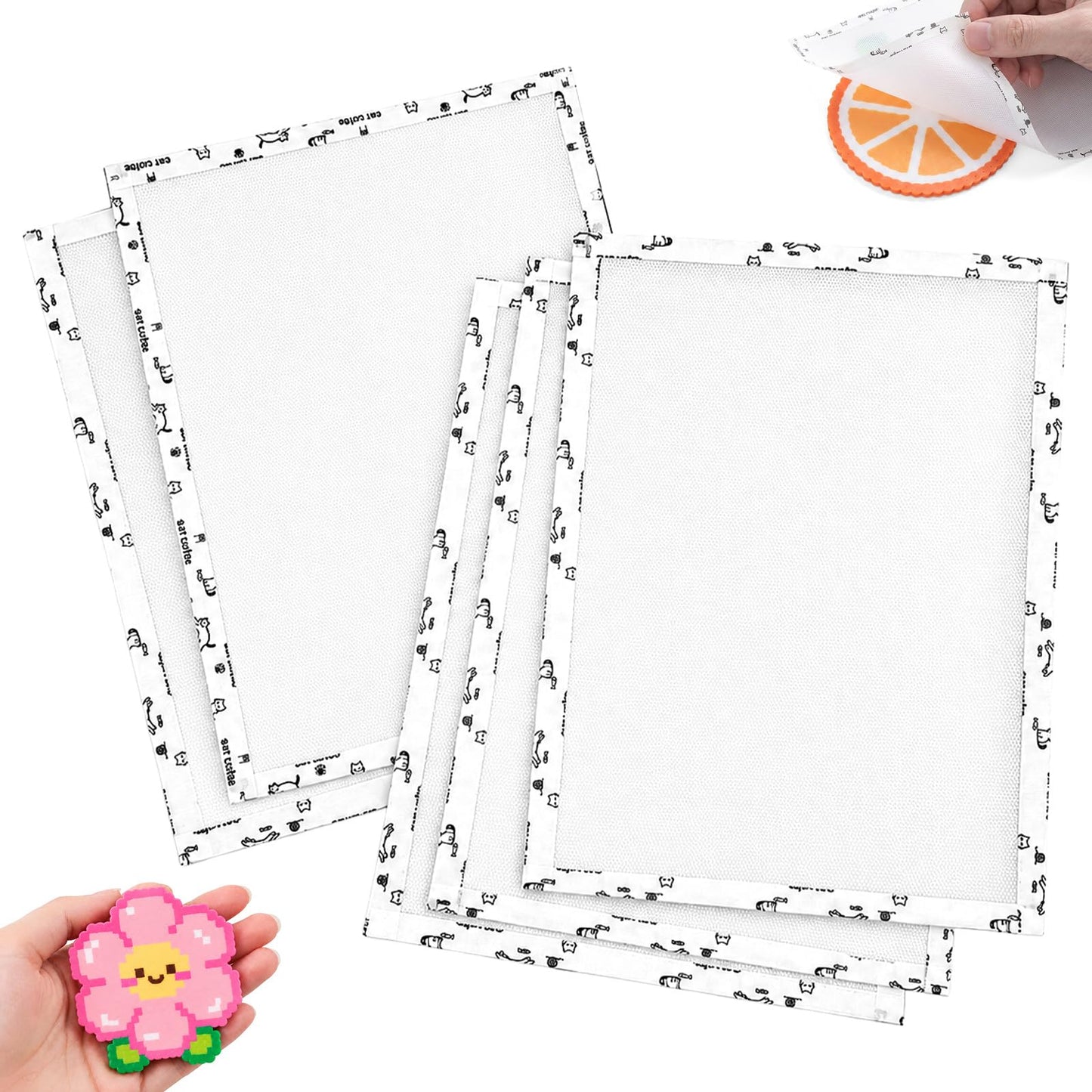 5 Pack Thick Texture Ironing Paper for Beads 0.25mm Edge Binding