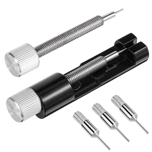Watch Link Removal Tool Adjust and Remove Bracelets Tools Watch Band Pin Remover with Extra Replacement Aluminum Alloy Spring Bar Remover for Watches Repair Adjustment Black 2.165 × 0.551 Inches