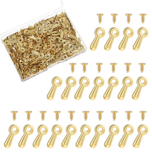 200 Pcs Picture Frame Backing Clips Picture Frame Repair Kit Turn Button with 200 Pcs Screws Photo Frames Hardware Backing Clips for Hanging, Photos, Drawing