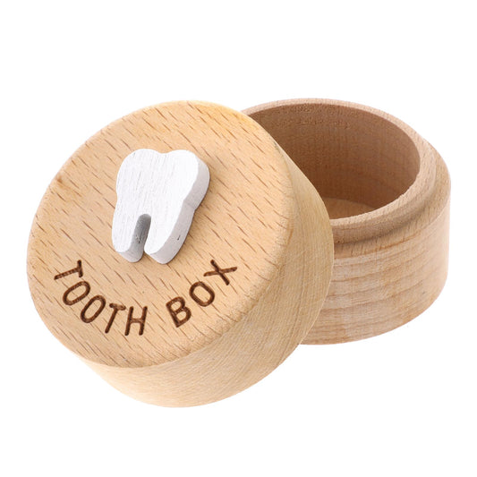 Xinjoduz Tooth Fairy Box Baby Tooth Box Cute Tooth Storage Box 3D Carved Wooden Tooth Holder Baby Tooth Keepsake Box Lost Tooth Case to Put Under Pillow Tooth Fairy Gifts for Kids Boys Girls