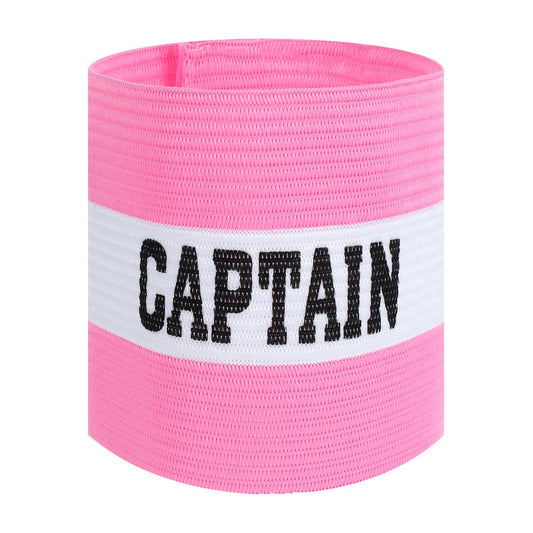 1 PCS Unisex Captain Armband for Soccer, Adjustable Elastic Arm Band, Soccer Captain Armband Youth Band Soccer Sports Accessories for Adults, Youths (Pink, White)