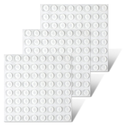 Tyqour 192Pcs Rubber Feet Pads Rubber Stoppers Cupboard Door Stoppers Rubber Pads Rubber Feet for Chopping Board Cabinet Bumper Dots for Drawer, Picture Frames, Cutting Boards(Round)