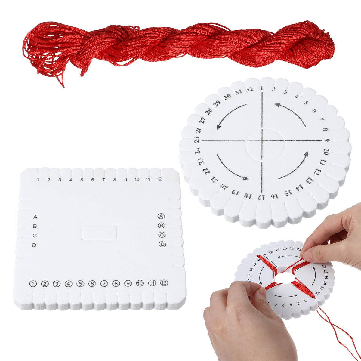 3pcs Kumihimo Disk Braiding Wheel Braiding Disk Braided Plate