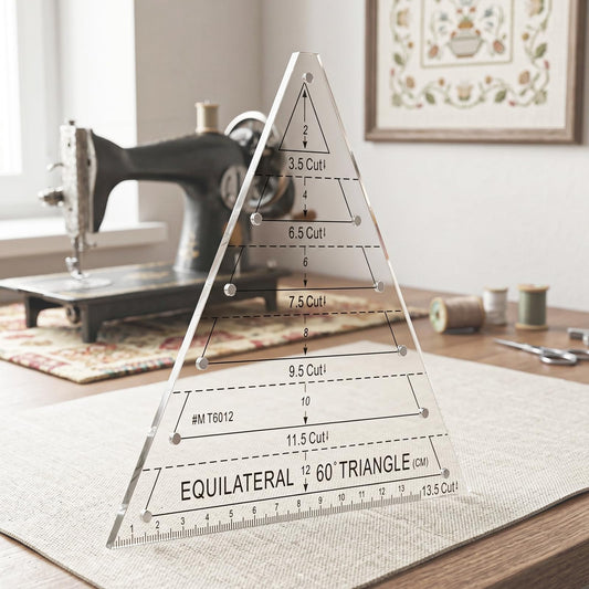 Ymapinc Transparent Triangle Patchwork Ruler for Precise Sewing